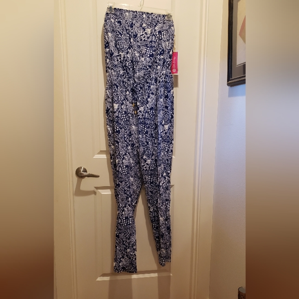 Lilly Pulitzer For Target Womans "Upstream" Blue and White Jumpsuit
